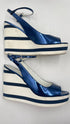 Sandalo plateaux blu numero 38