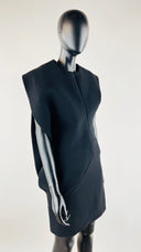 Abito nero maxi volant Jil Sander