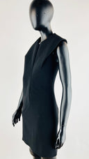 Abito nero maxi volant Jil Sander