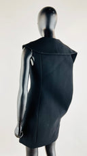 Abito nero maxi volant Jil Sander