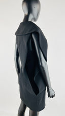 Abito nero maxi volant Jil Sander