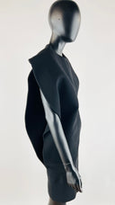 Abito nero maxi volant Jil Sander