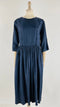Abito midi blu navy
