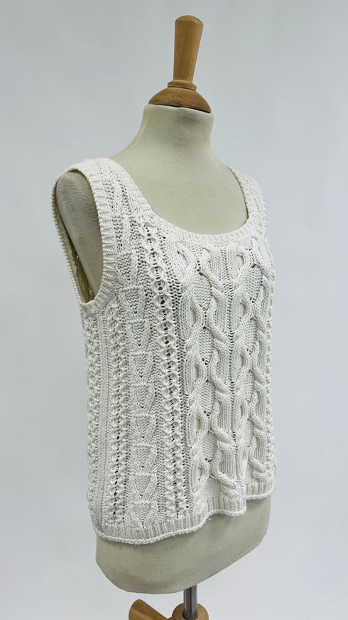Gilet in cotone bianco