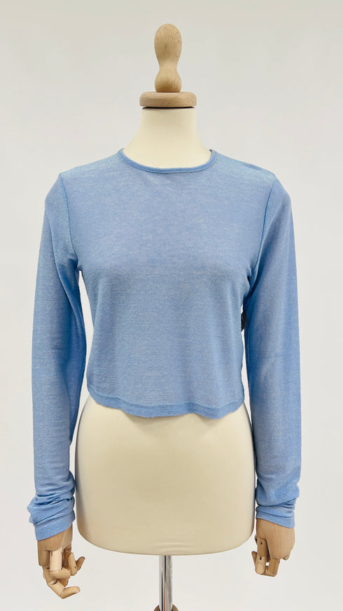 Maglia cropped lurex