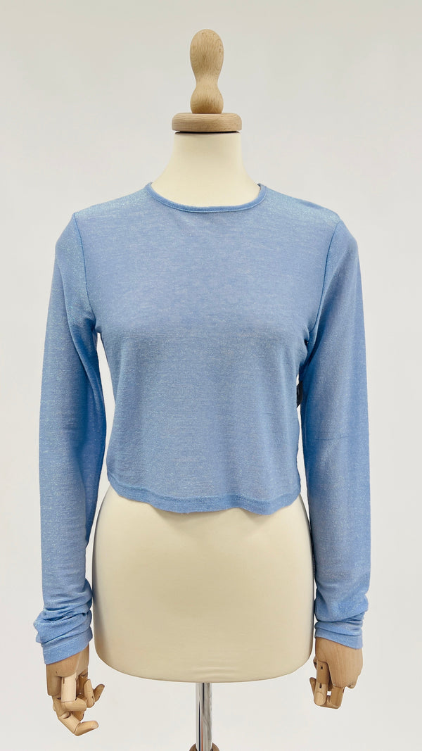 Maglia cropped lurex