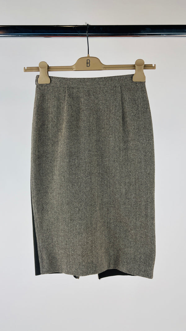 Gonna midi doppio tessuto