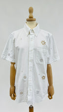 Camicia fiori ricamati bianca THOM Browne