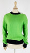 Maglia color block cashmere con cartellino