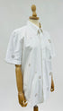 Camicia fiori ricamati bianca