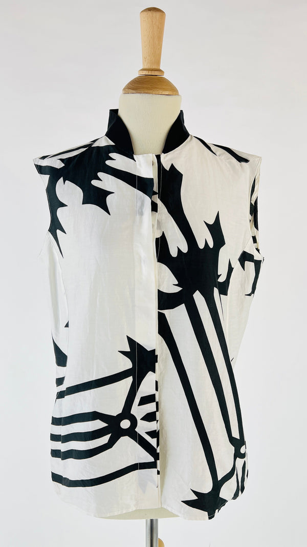 Camicia senza maniche con stampa