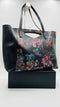 Borsa in pelle a fiori