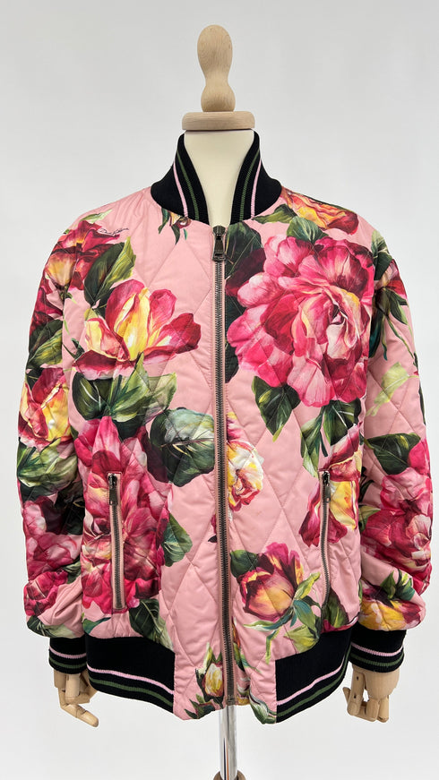 Bomber a fiori matelasse