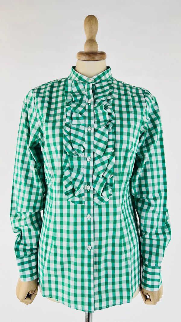 Camicia vichy con ruches