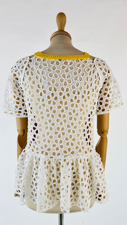 Maglia retro in pizzo