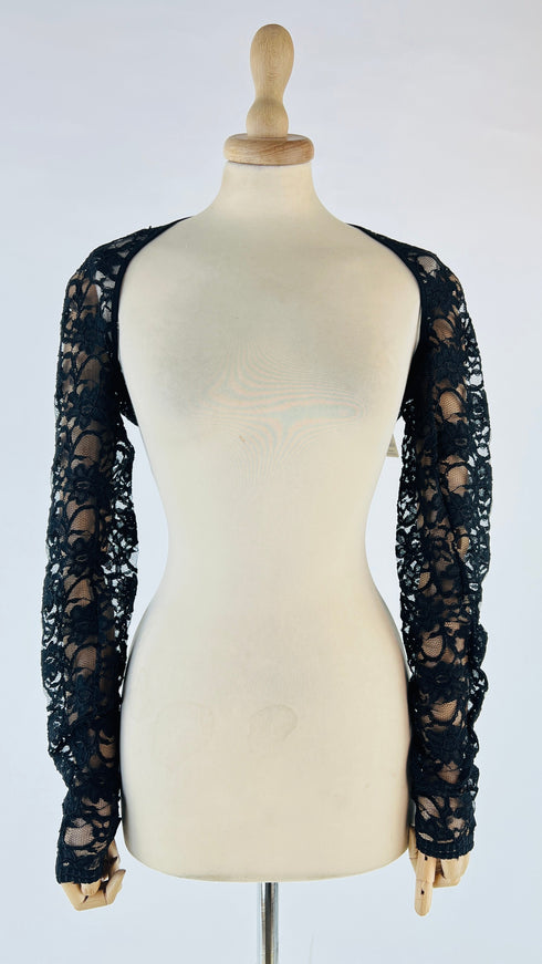 Coprispalle in pizzo nero