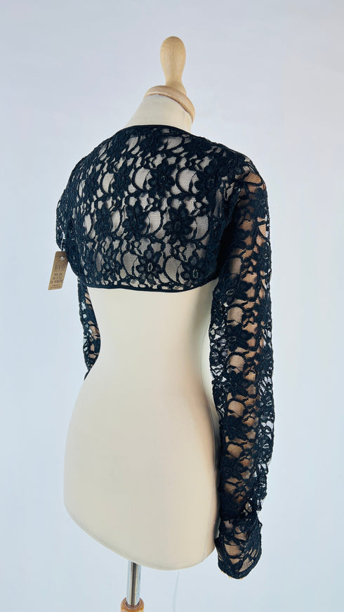 Coprispalle in pizzo nero