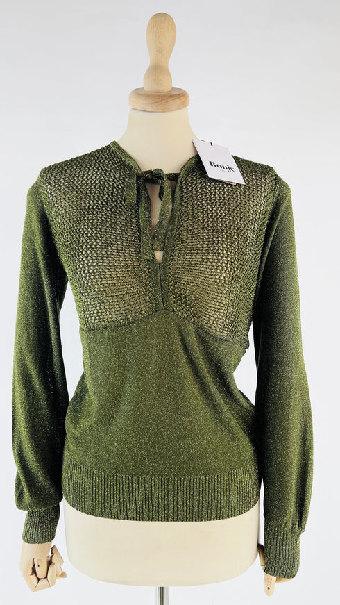 Maglia in lurex con cartellino