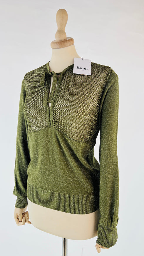 Maglia in lurex con cartellino