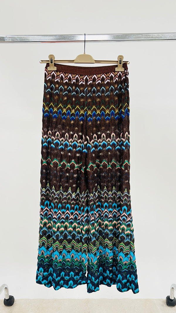 Pantaloni palazzo in maglia