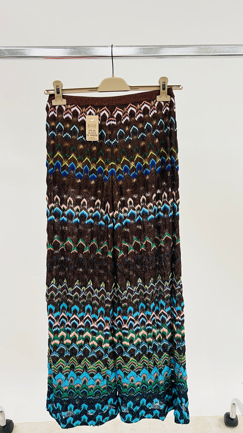 Pantaloni palazzo in maglia