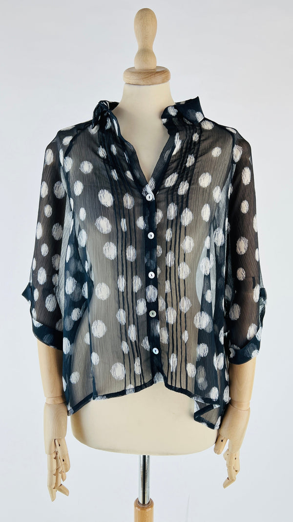 Camicia boxy a pois