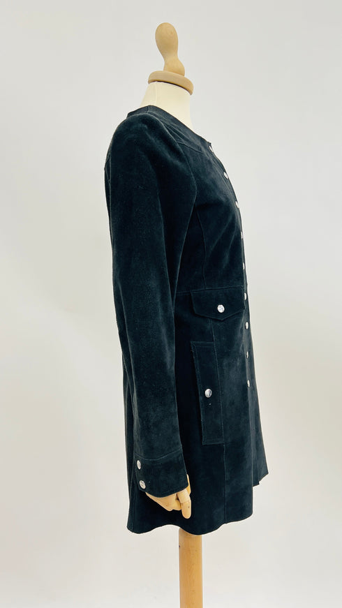 Soprabito in suede nero