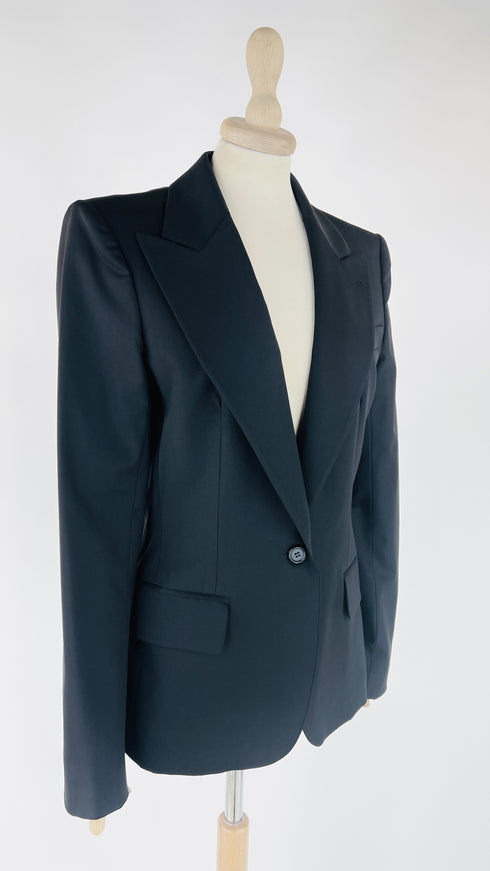 Blazer in fresco di lana nero