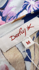T-shirt a fiori paillettes blu DerHY