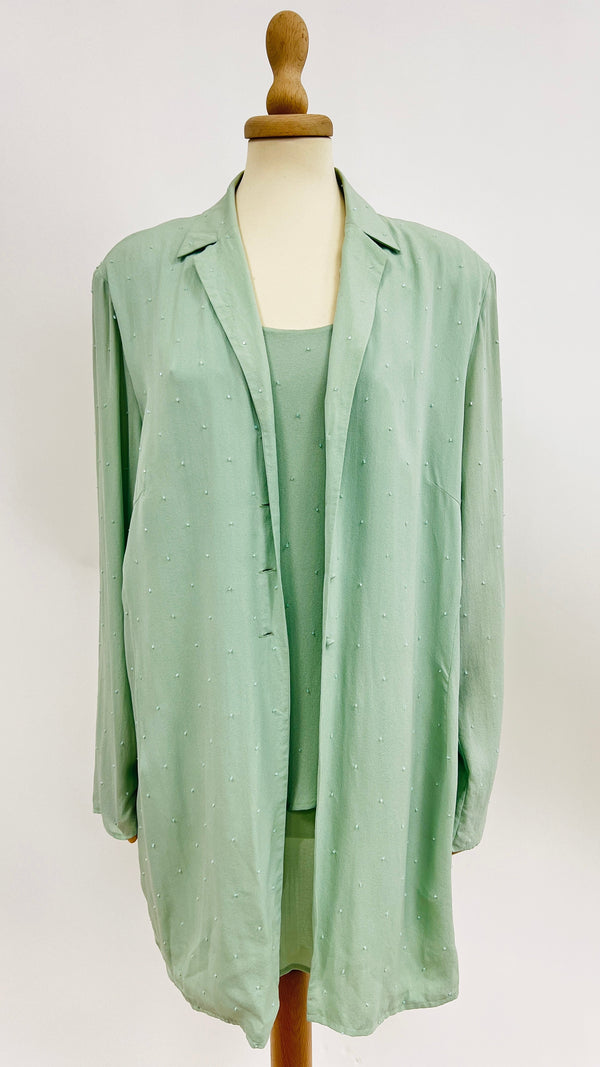 Camicia con canotta in seta