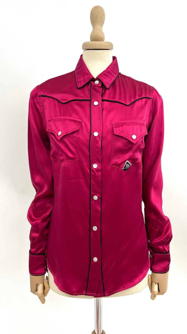 Camicia in raso di seta