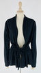 Cardigan nero con coulisse