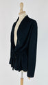 Cardigan nero con coulisse