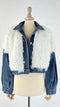 Giacca denim eco-pelliccia
