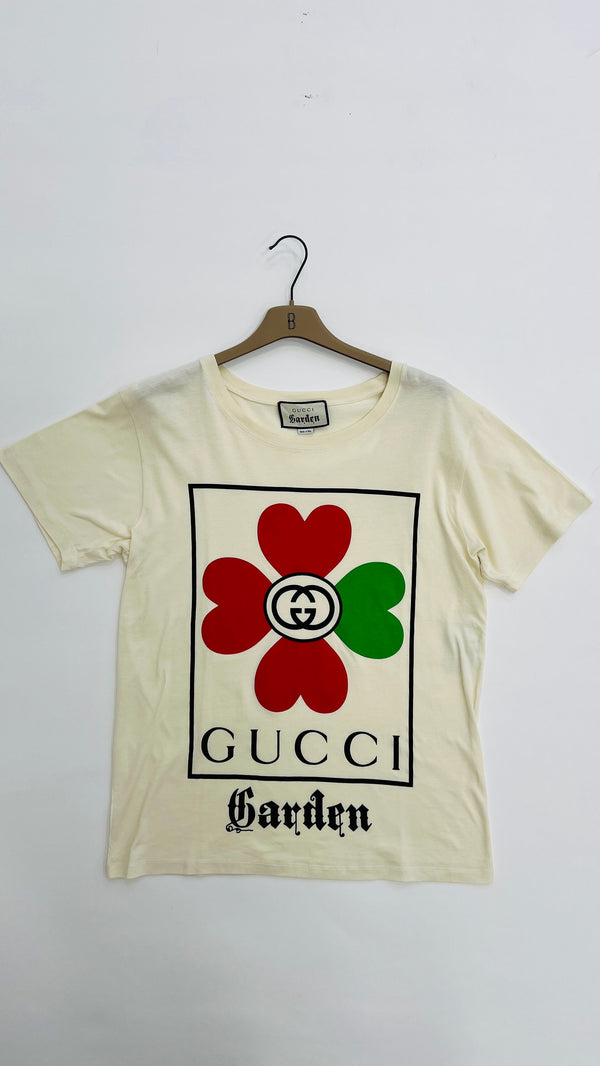 T-shirt stampa quadrifoglio