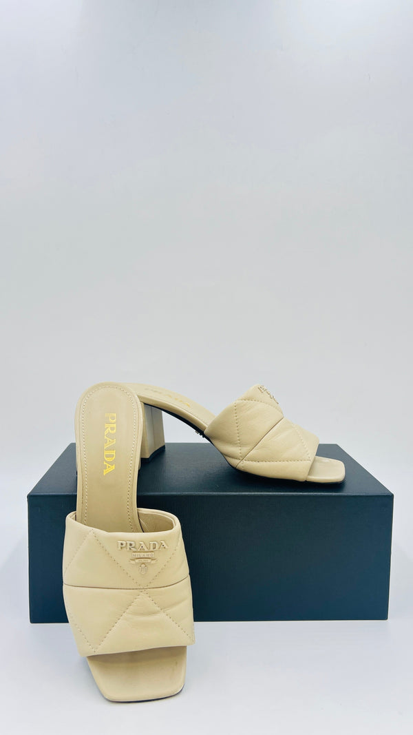 Sandali in pelle trapuntata N.38
