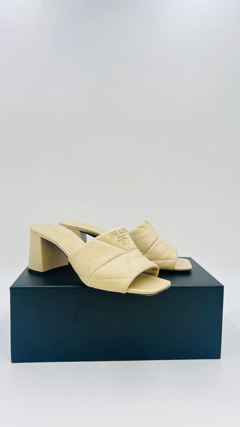 Sandali in pelle trapuntata N.38