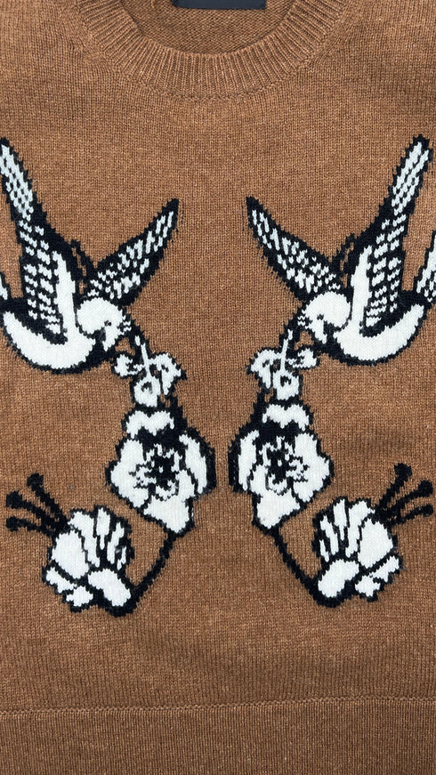 Maglia Uccelli in lana