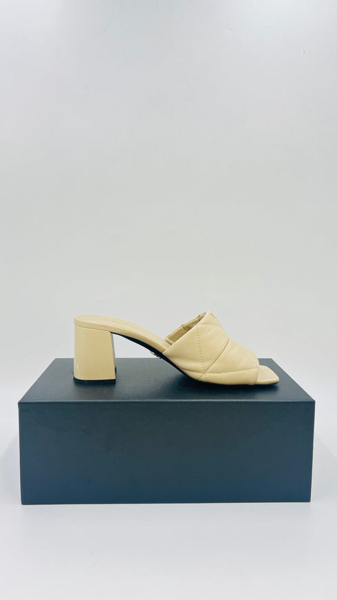 Sandali in pelle trapuntata N.38