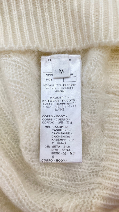 Maglione trecce cashmere-seta