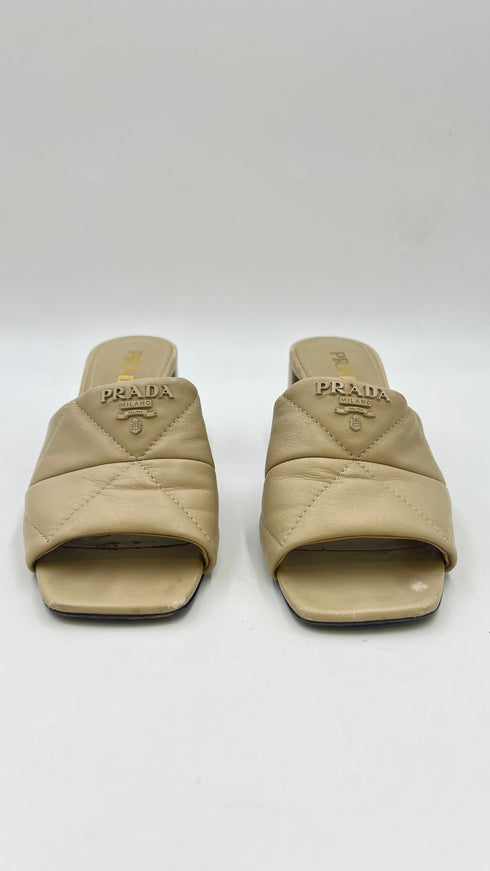 Sandali in pelle trapuntata N.38