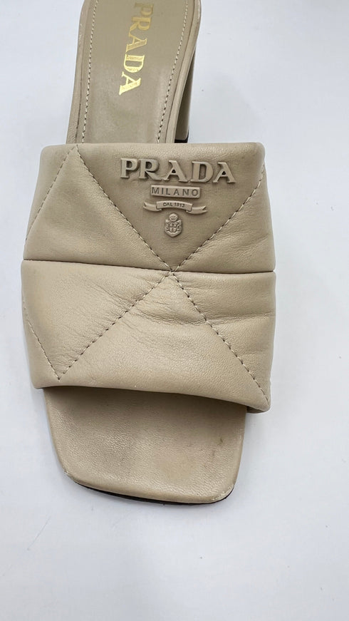 Sandali in pelle trapuntata N.38