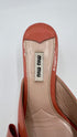 Mules pelle verniciata con fiocco N.38
