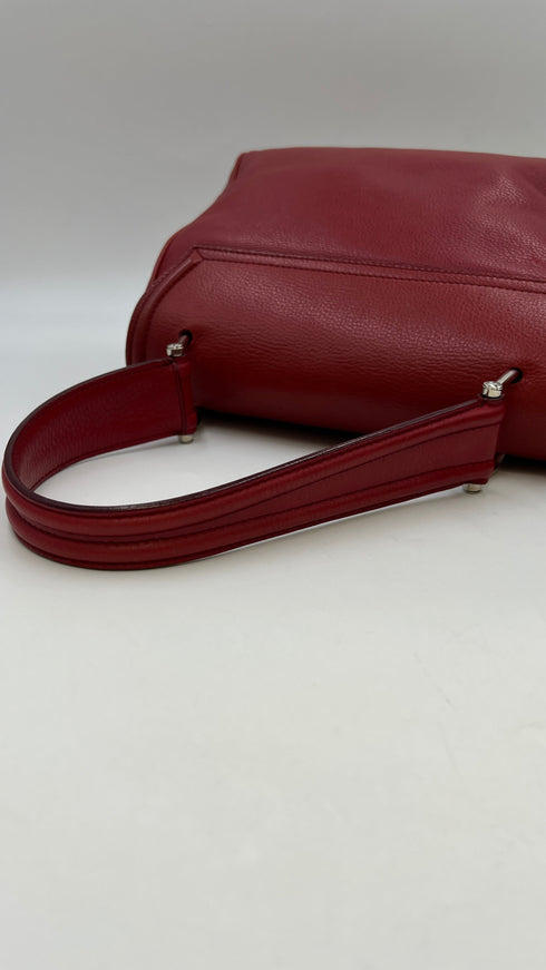 Borsa in pelle rossa