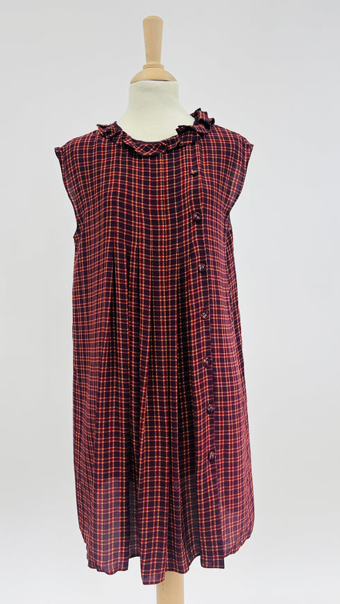 Abito midi motivo tartan