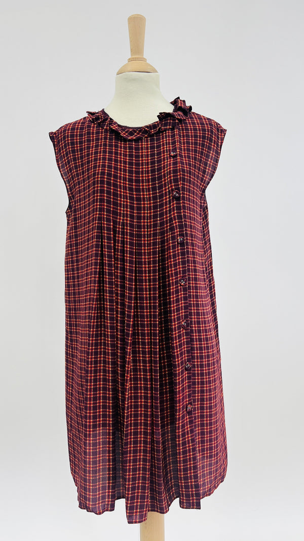 Abito midi motivo tartan