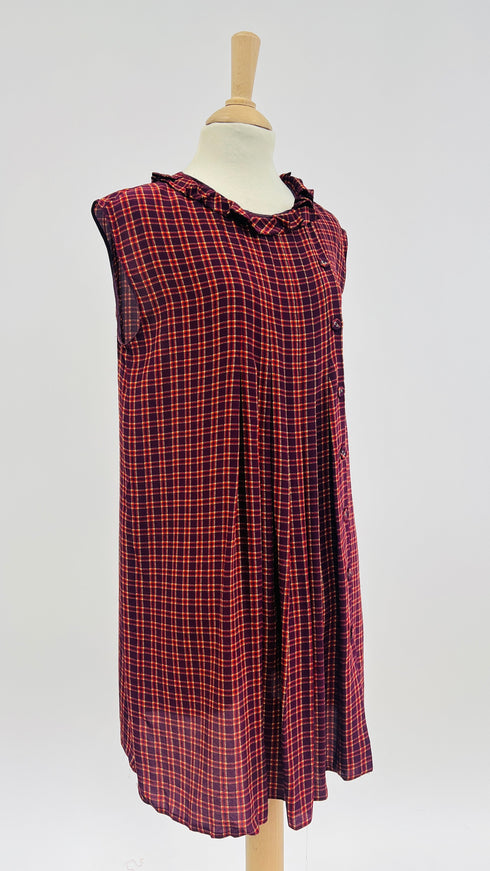 Abito midi motivo tartan