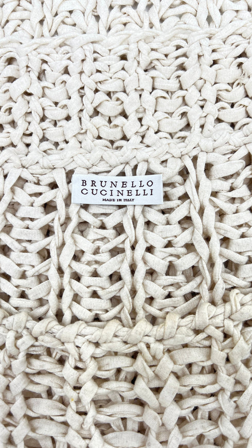 Maglia traforata cotone-lino