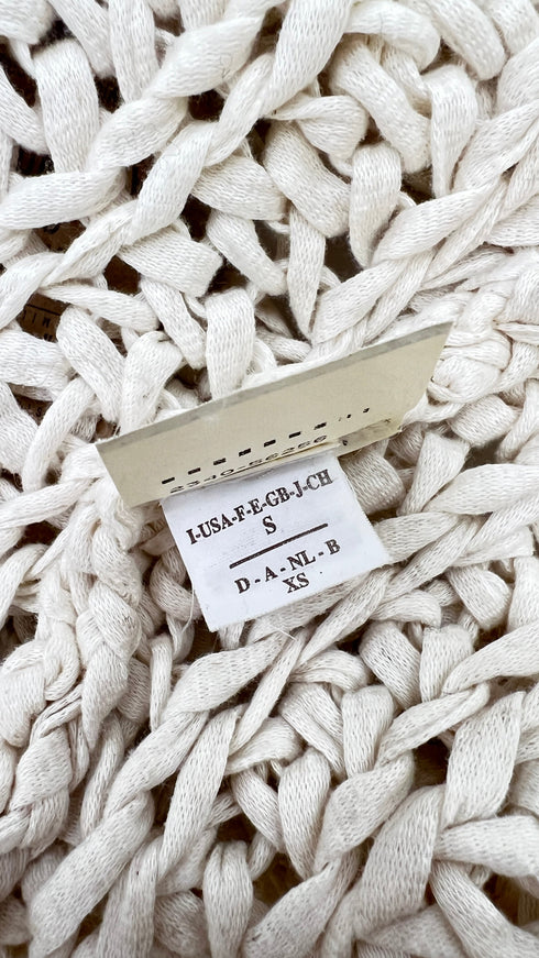 Maglia traforata cotone-lino