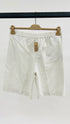 Shorts in seta a righe